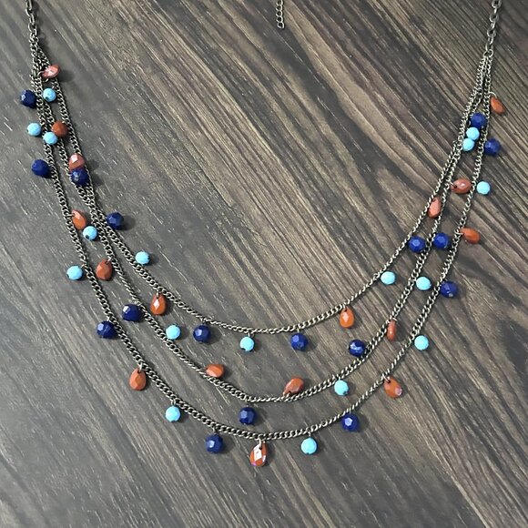 3 Tier Layered Chain Bead Necklace ASO Alex Russo / Selena Gomez - Picture 7 of 9